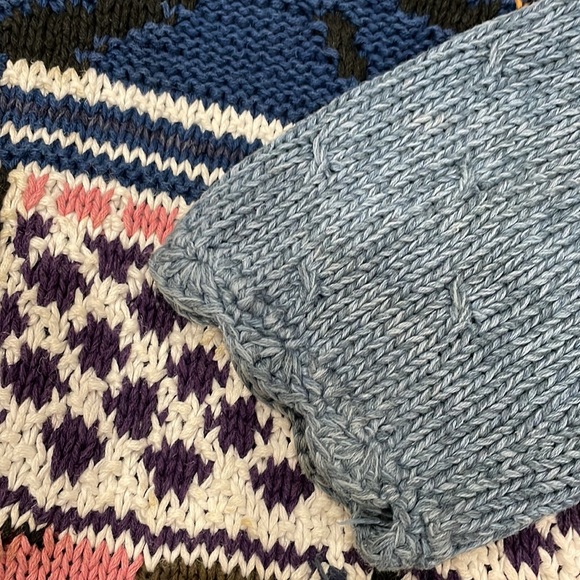 Vintage Handknit Linen and Cotton Sweater - Picture 7 of 11